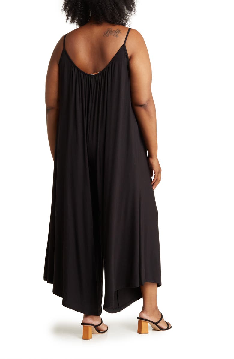 Renee C Jersey Tank Jumpsuit, Alternate, color, Black