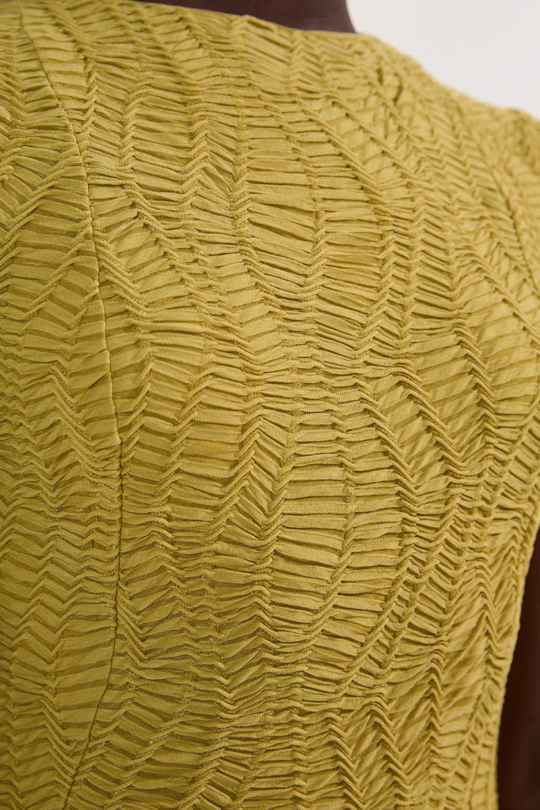 Sleeve Trim Detail Jersey Maxi Dress, Alternate, color, Chartreuse