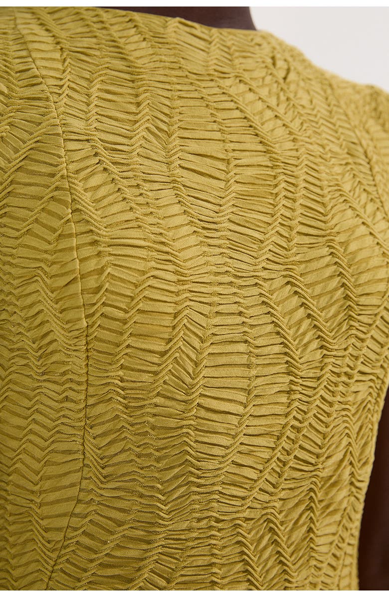 Karen Millen Sleeve Trim Detail Jersey Maxi Dress, Alternate, color, Chartreuse