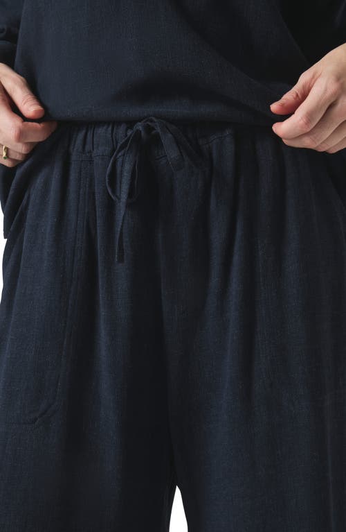 Splendid Coastal Crop Wide Leg Pants In Navy