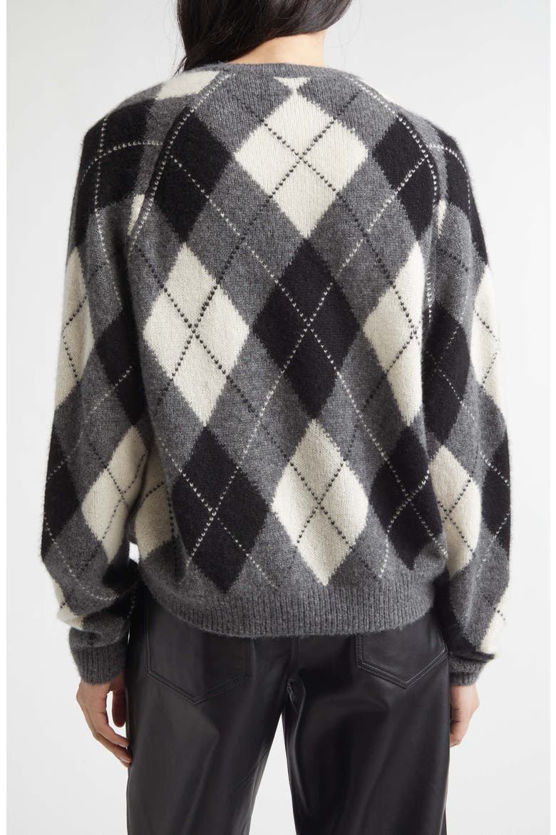 Feron Argyle V Neck Sweater, Alternate, color, CHARCOAL ARGYLE