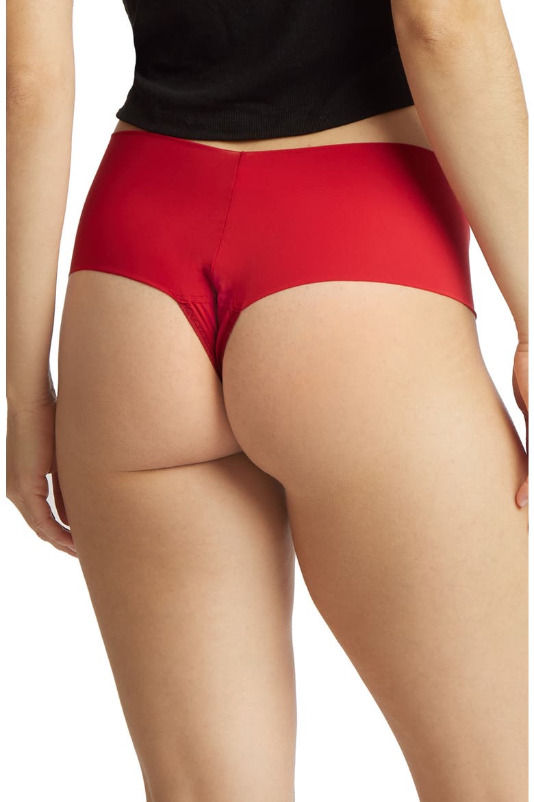 Breathe High Waist Thong, Alternate, color, CHERRYADE RED
