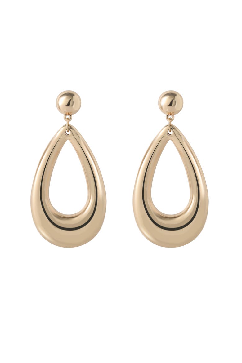 Large Teardrop Earrings Gold-Tone, Chunky Drop Earrings for Women, Main, color, Gold-Tone