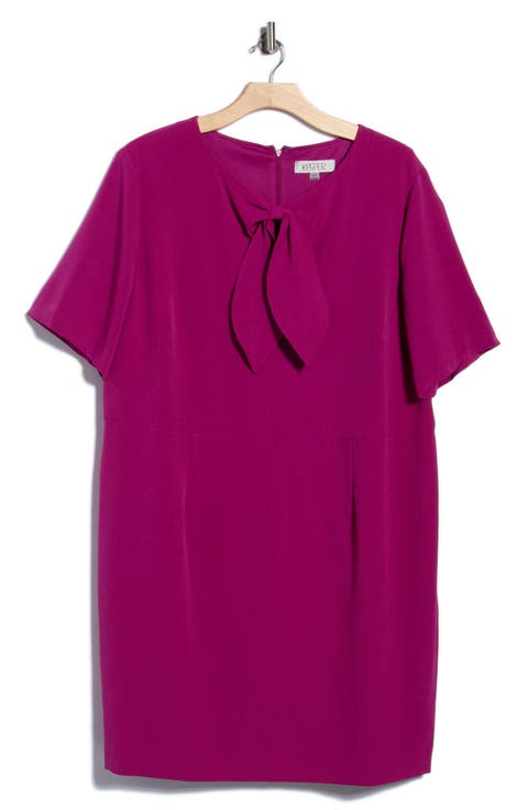 Tie Neck Sheath Dress