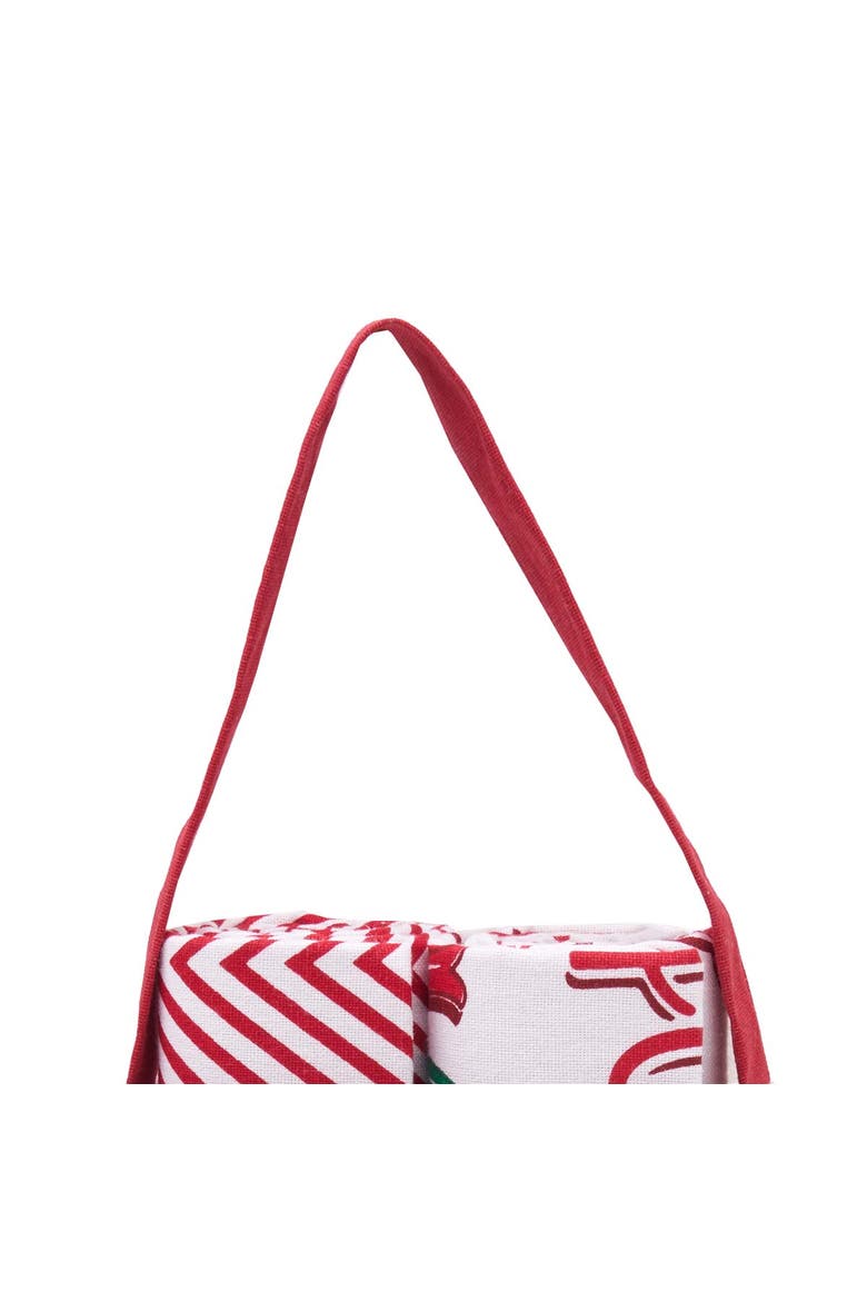 Ho Ho Ho Dishtowel & Tote Bag Gift Bundle Set of 3, Alternate, color, Red