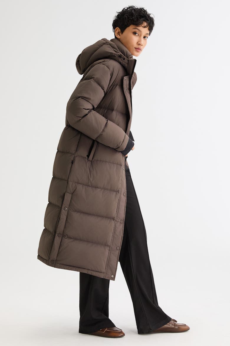 Puff-O® Long Down Puffer Jacket, Alternate, color, Coffee