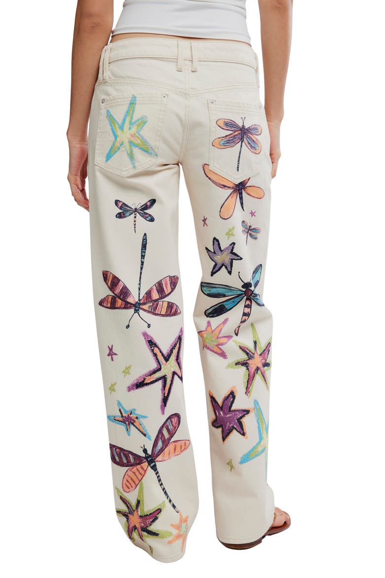 Tennessee Trompe L'Oeil Print Jeans, Alternate, color, DRAGONFLY