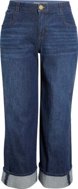Wit 
Wisdom Cuffed High Waist Wide Leg Jeans
