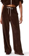 Steve Madden Velour Wide Leg Track Pants