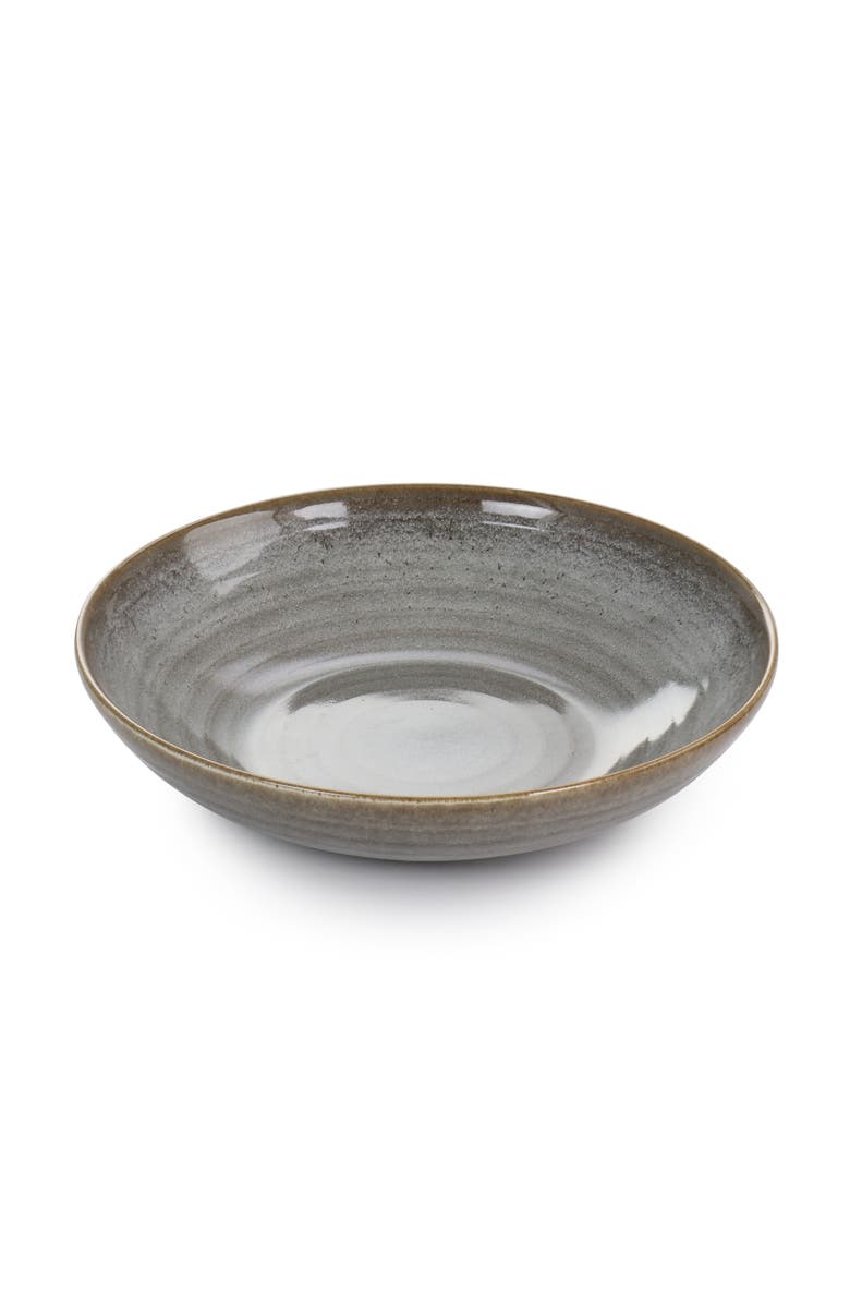 Gibson Elite 12 Piece Dreamweaver Round Earthenware Dinnerware Set, Alternate, color, Grey