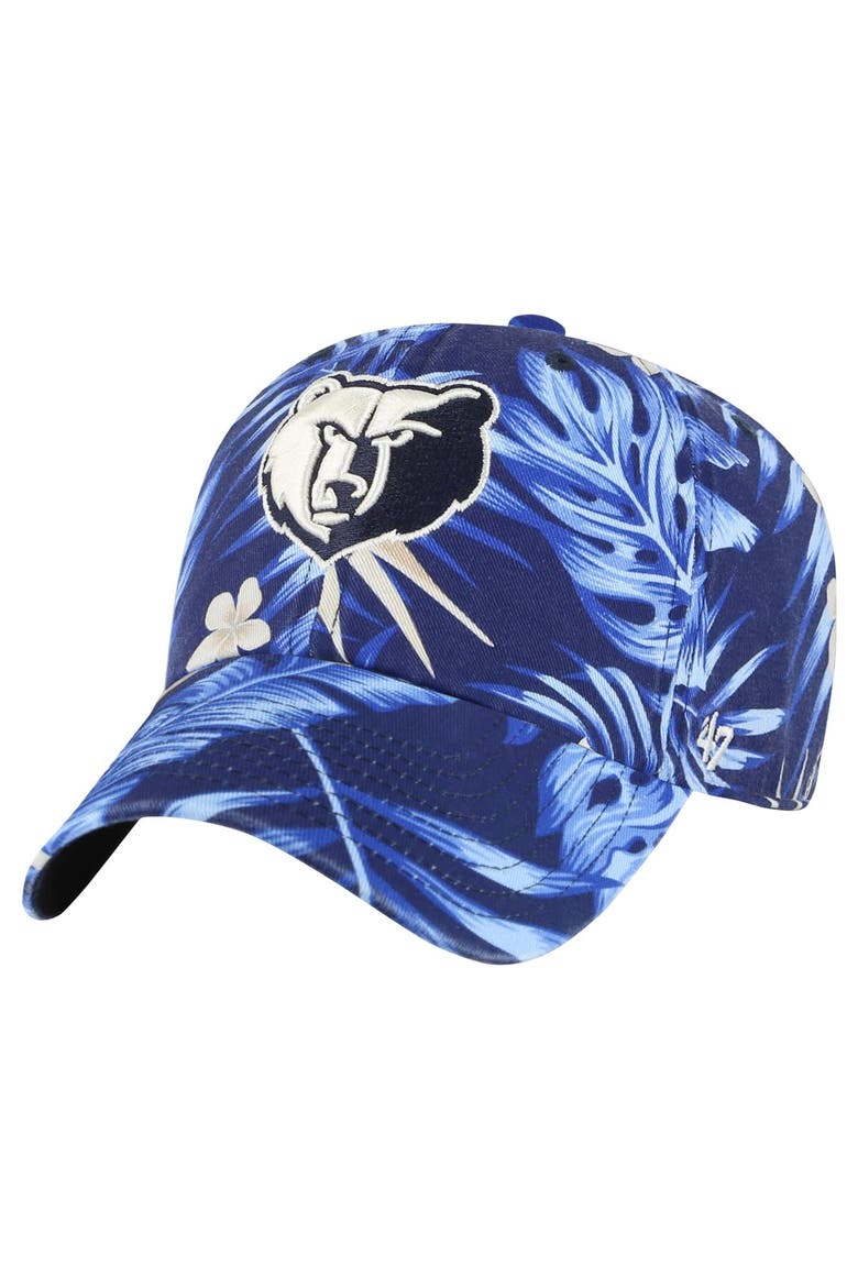 Men's '47 Navy Memphis Grizzlies Tropicalia Floral Clean Up Adjustable Hat, Main, color, Navy