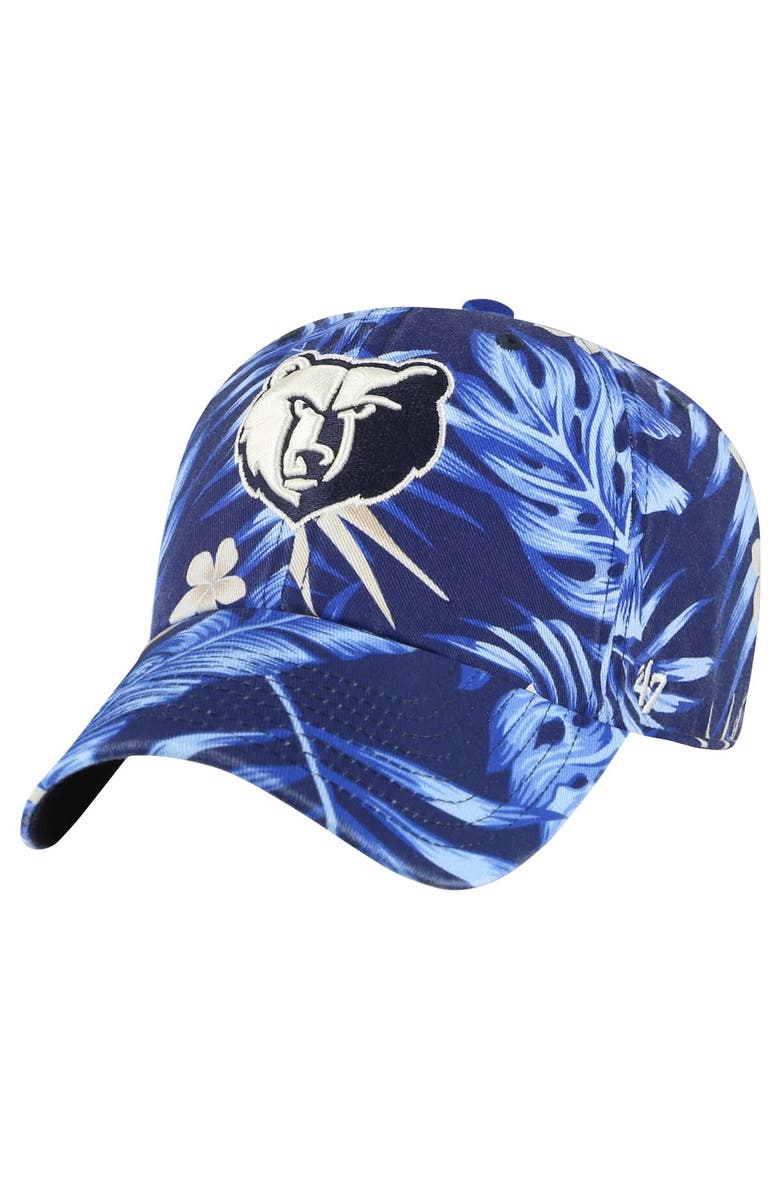 '47 Men's '47 Navy Memphis Grizzlies Tropicalia Floral Clean Up Adjustable Hat, Main, color, Navy