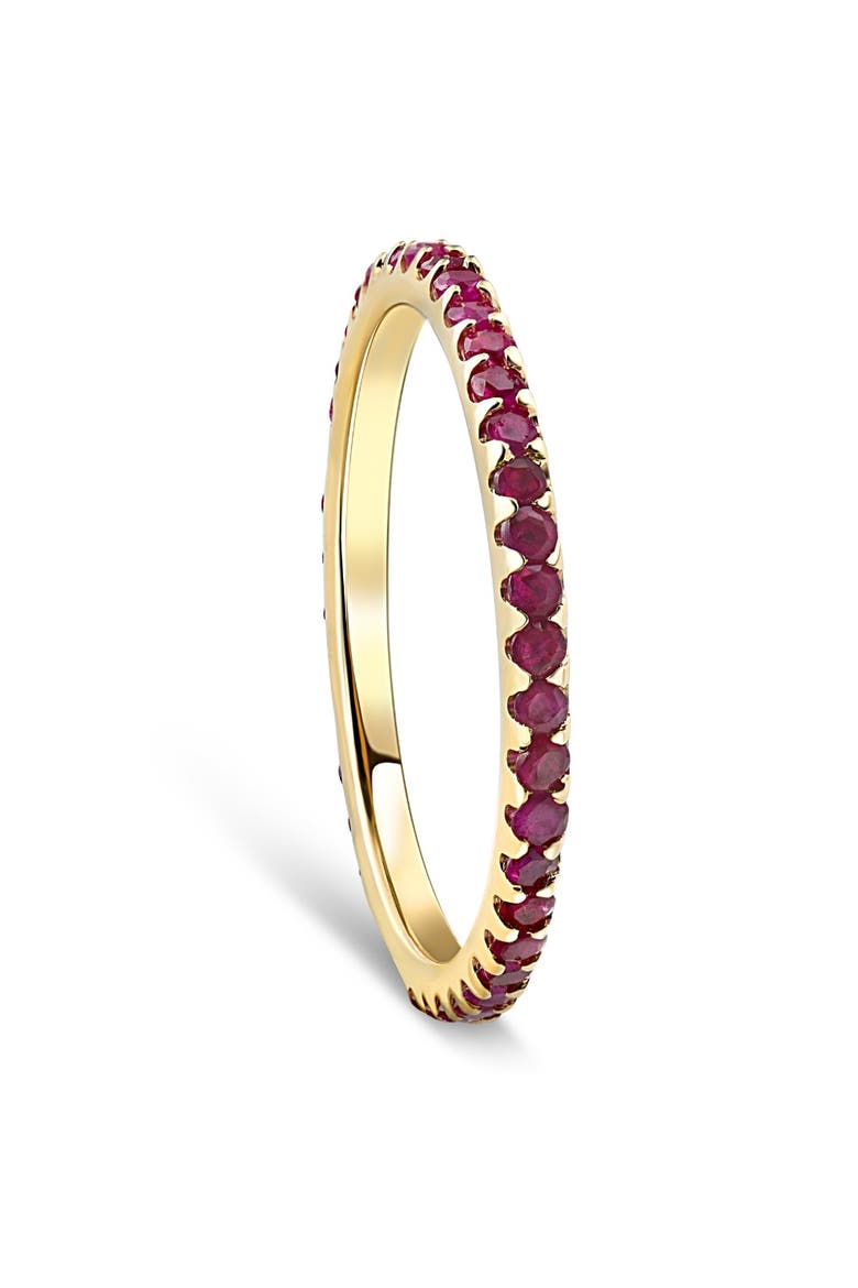 3/4Ct Ruby Eternity Ring Anniversary Band 10k Gold, Alternate, color, 10K Yellow Gold