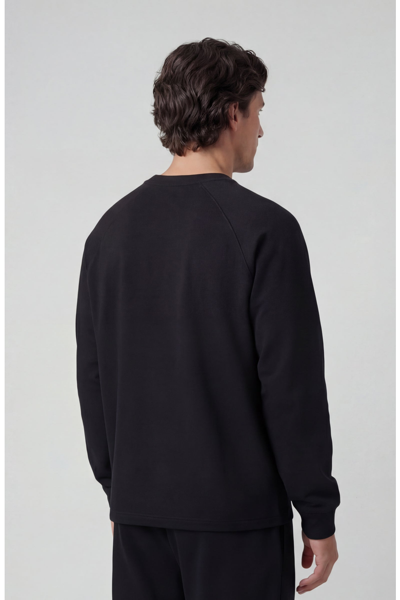 Sandwash Crewneck Sweater, Alternate, color, True Black