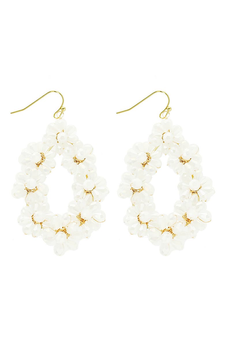 Panacea Crystal Cluster Hoop Earrings, Main, color,
