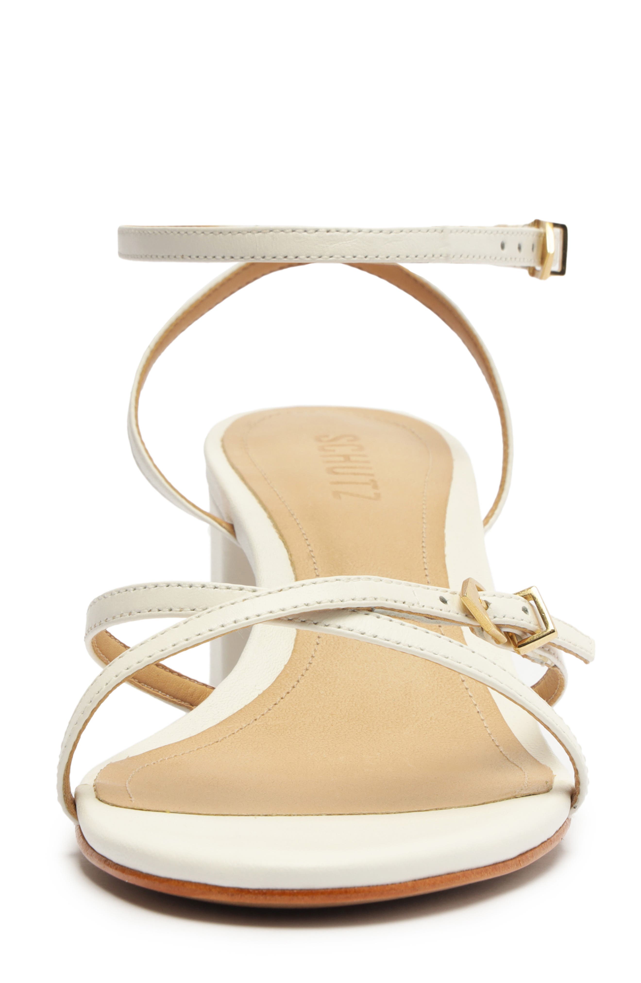 Liliana Ankle Strap Sandal, Alternate, color, WHITE