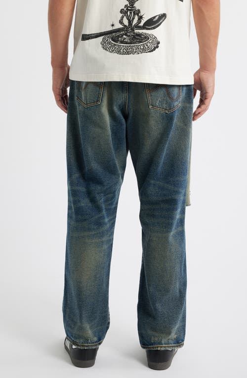Icecream Nocturnal Ripped Cotton Jeans In Blue