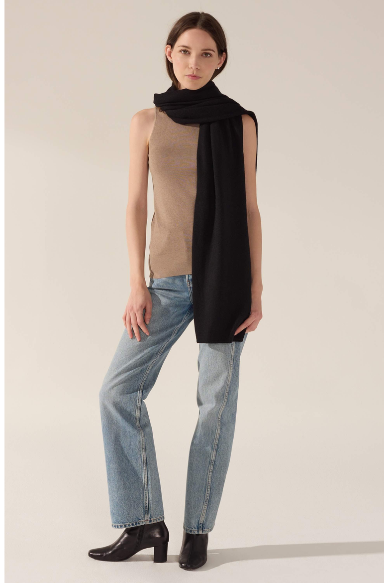 Amara Cashmere Wrap, Alternate, color, Black