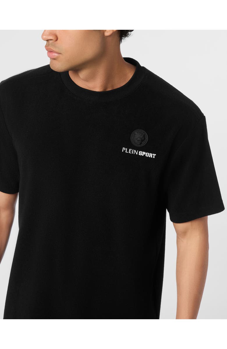 PLEIN SPORT Sponge Cotton Round Neck T-Shirt, Alternate, color, Black