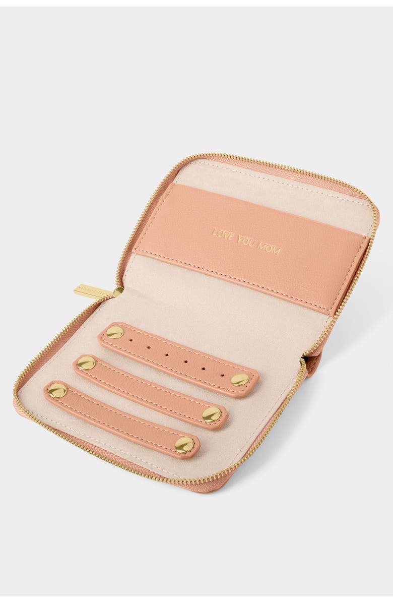 Katie Loxton Slim Jewelry Case 'Love You Mom', Alternate, color, Pink