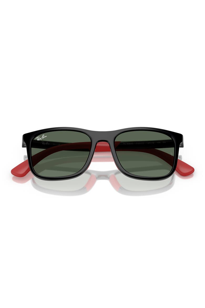 Kids' 47mm Square Sunglasses, Alternate, color, BLACK/ DARK GREEN