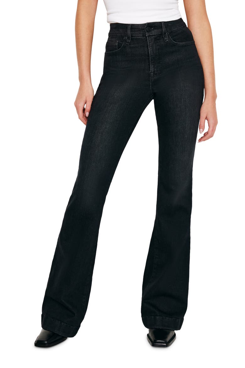 Good Legs Flare Jeans, Main, color, BLACK265