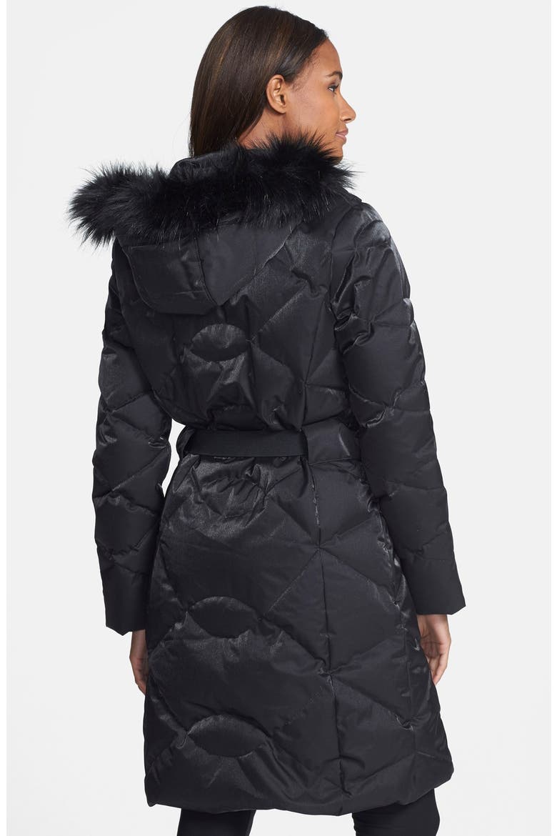 'Metrolina' Down Parka with Removable Faux Fur Trim Hood, Alternate, color, TNF BLACK