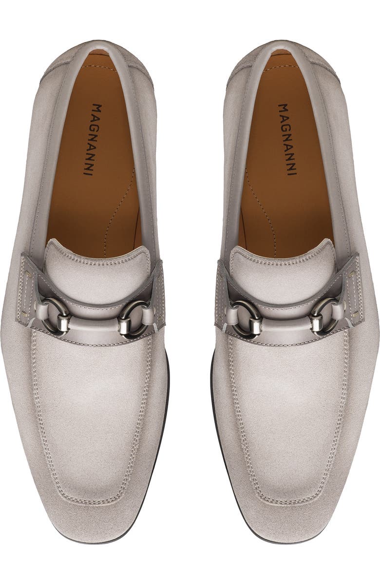 Magnanni Rafa V Water Resistant Loafer, Alternate, color, Bone Suede And White