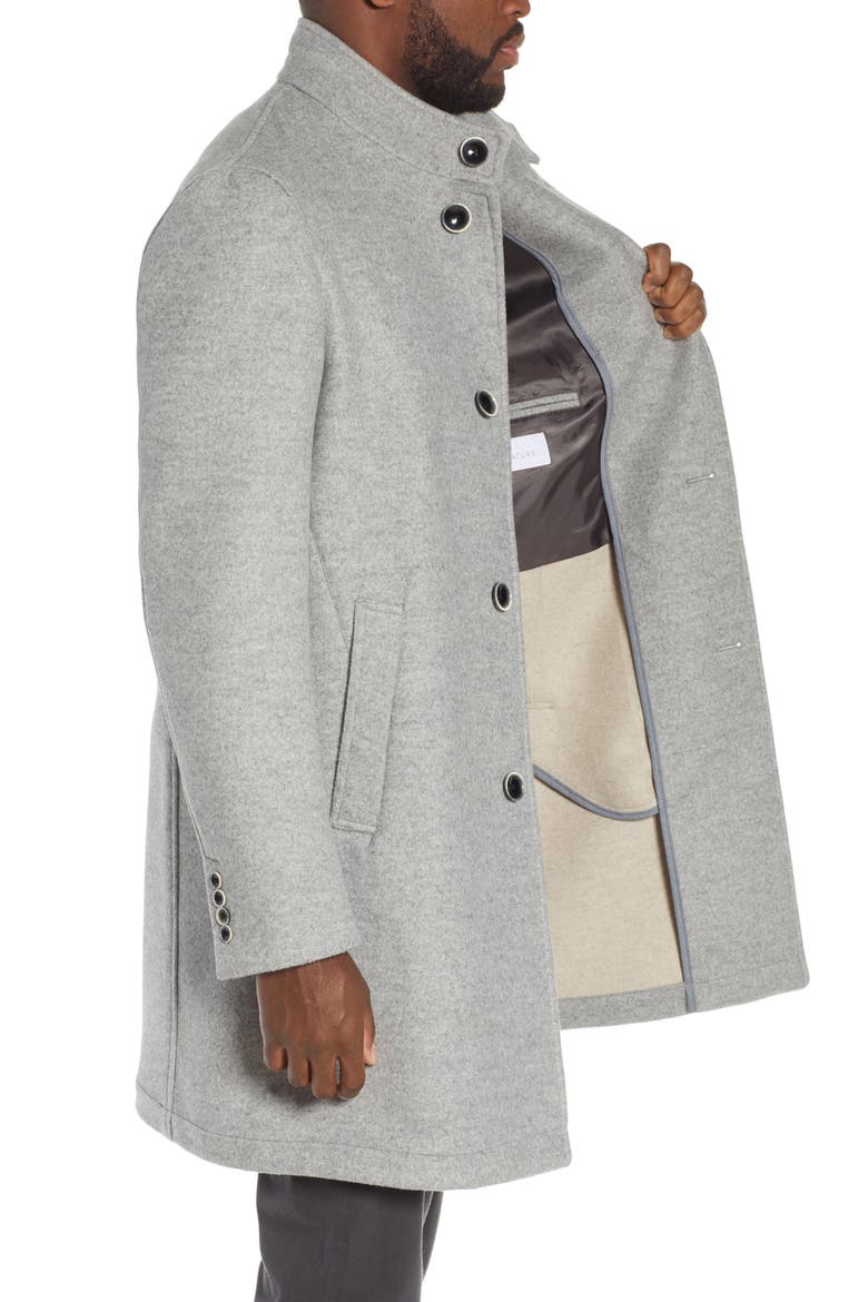 Camden Double Face Wool Blend Coat, Alternate, color, LIGHT GREY