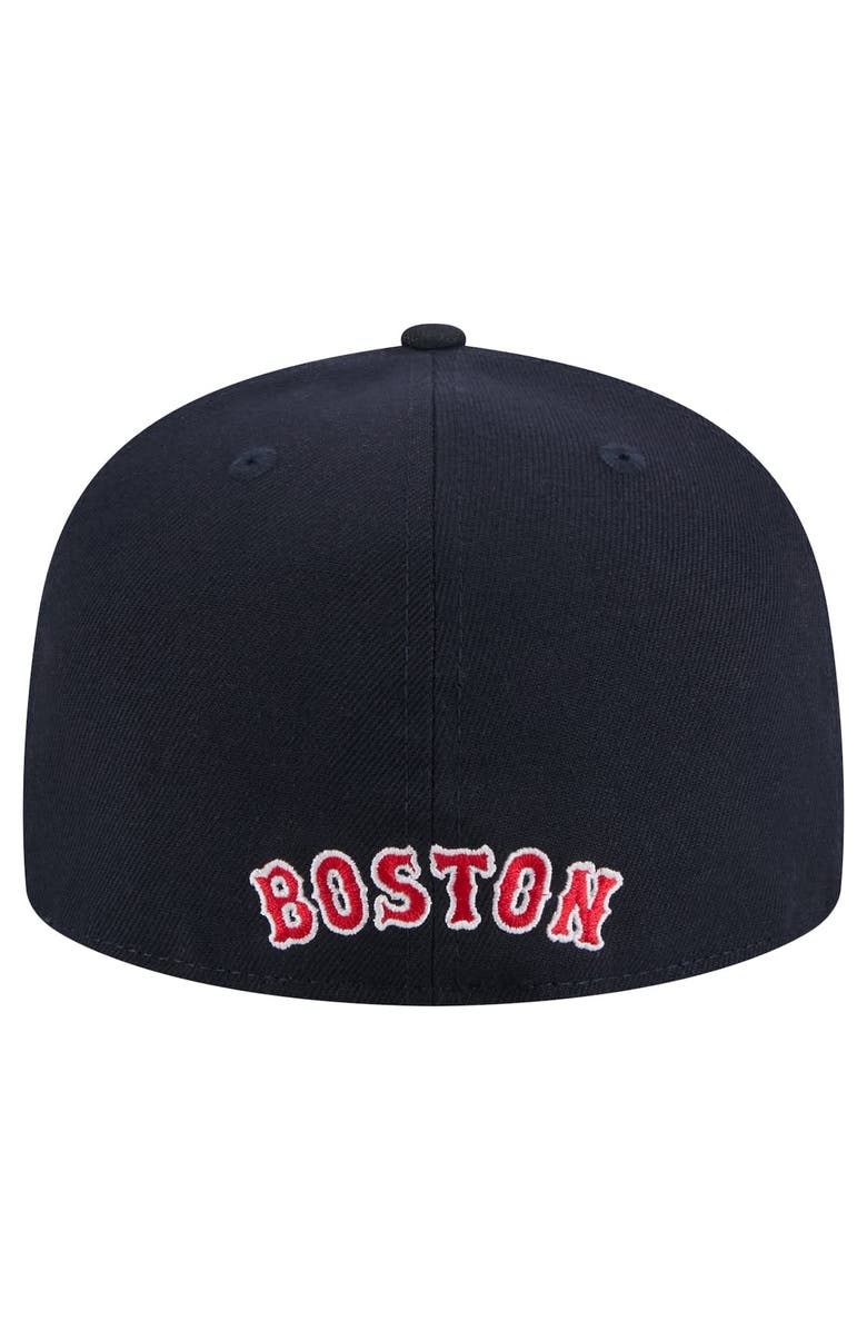 New Era Men's New Era Navy Boston Red Sox Overlap 59FIFTY Fitted Hat, Alternate, color, Navy