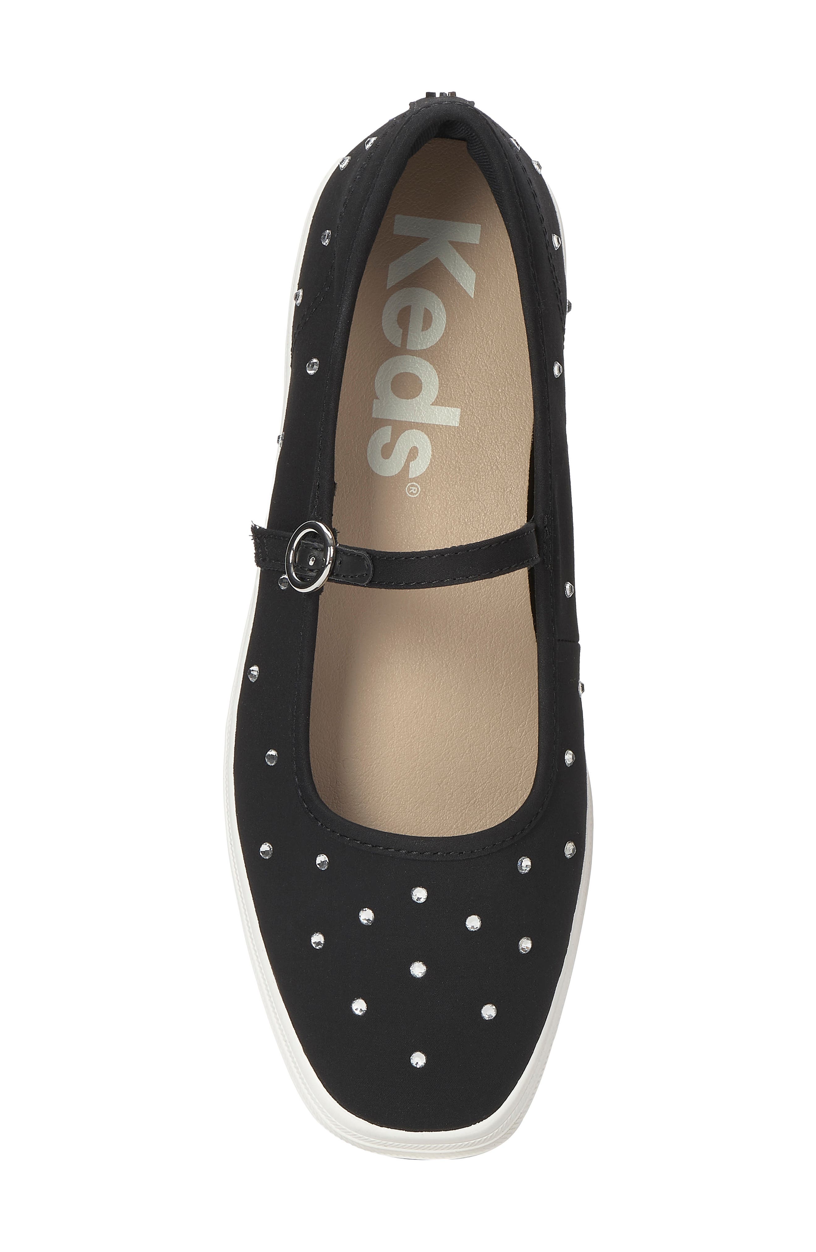 Square Toe Mary Jane Sneaker, Alternate, color, BLACK