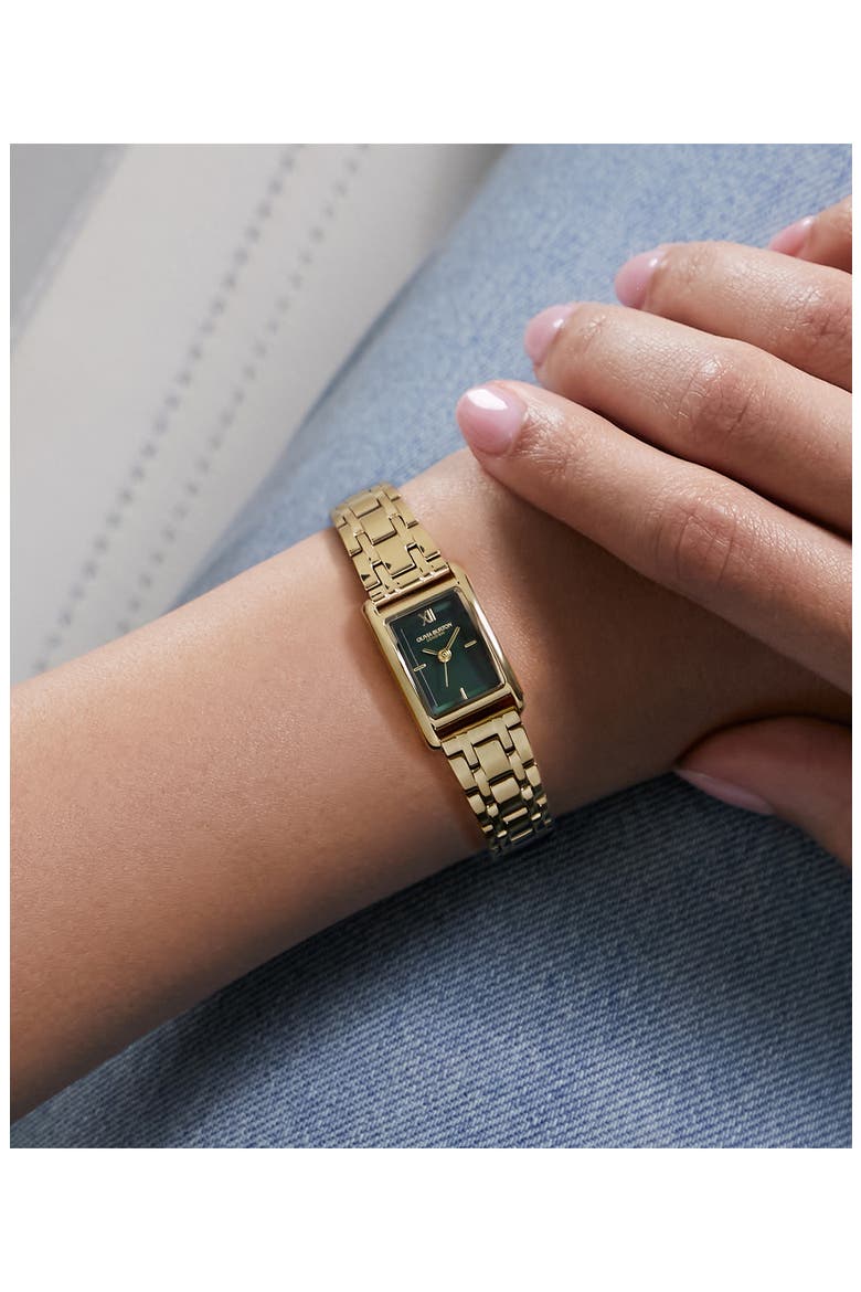 Petit Grove Bracelet Watch, 16mm, Alternate, color, GREEN