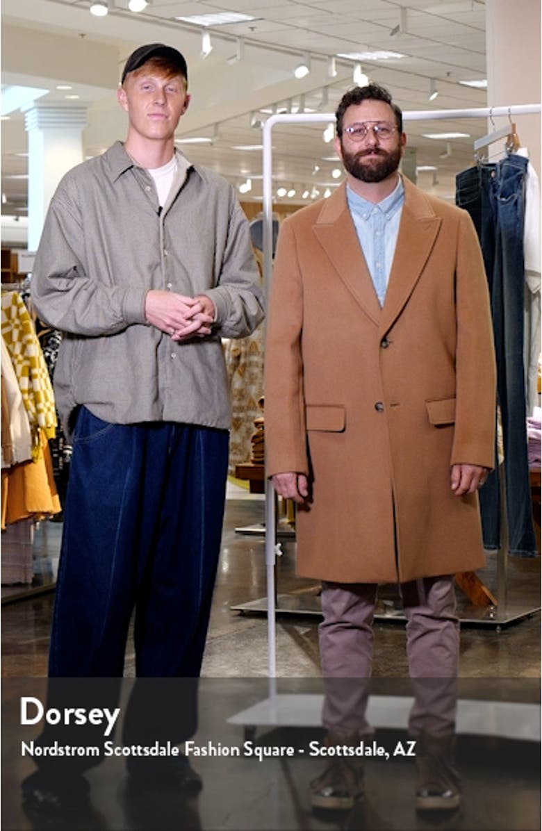 Peak Lapel Wool Blend Coat, sales video thumbnail