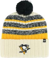 '47 Men's '47 Cream Pittsburgh Penguins Tavern Cuffed Knit Hat with Pom