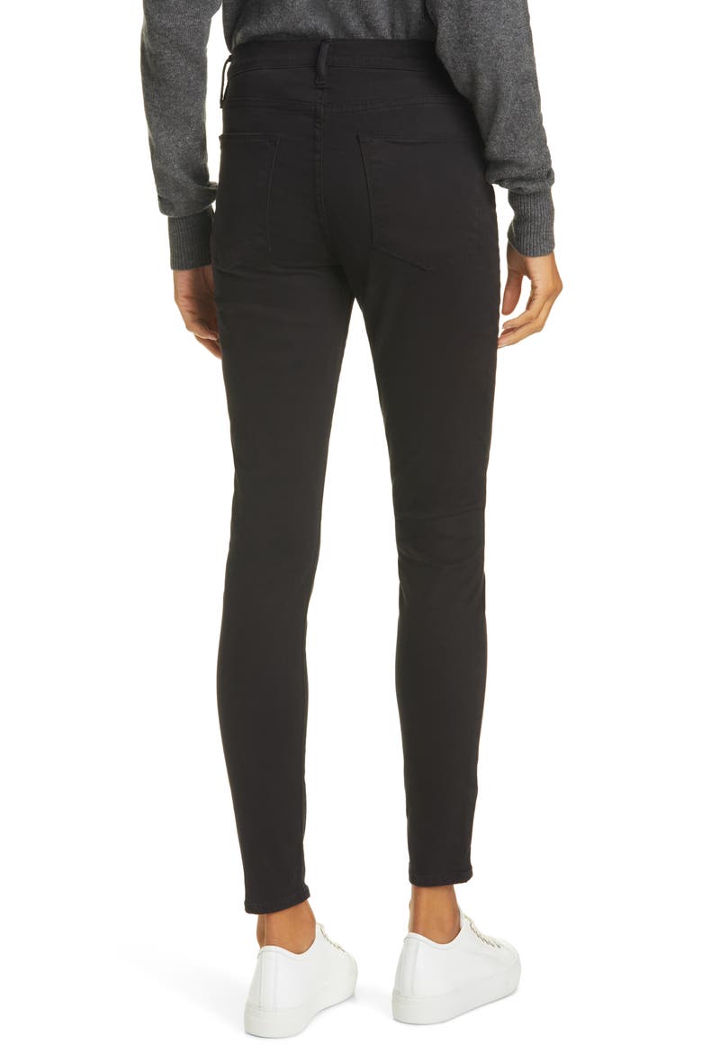Le High Skinny Sateen Jeans, Alternate, color, NOIR