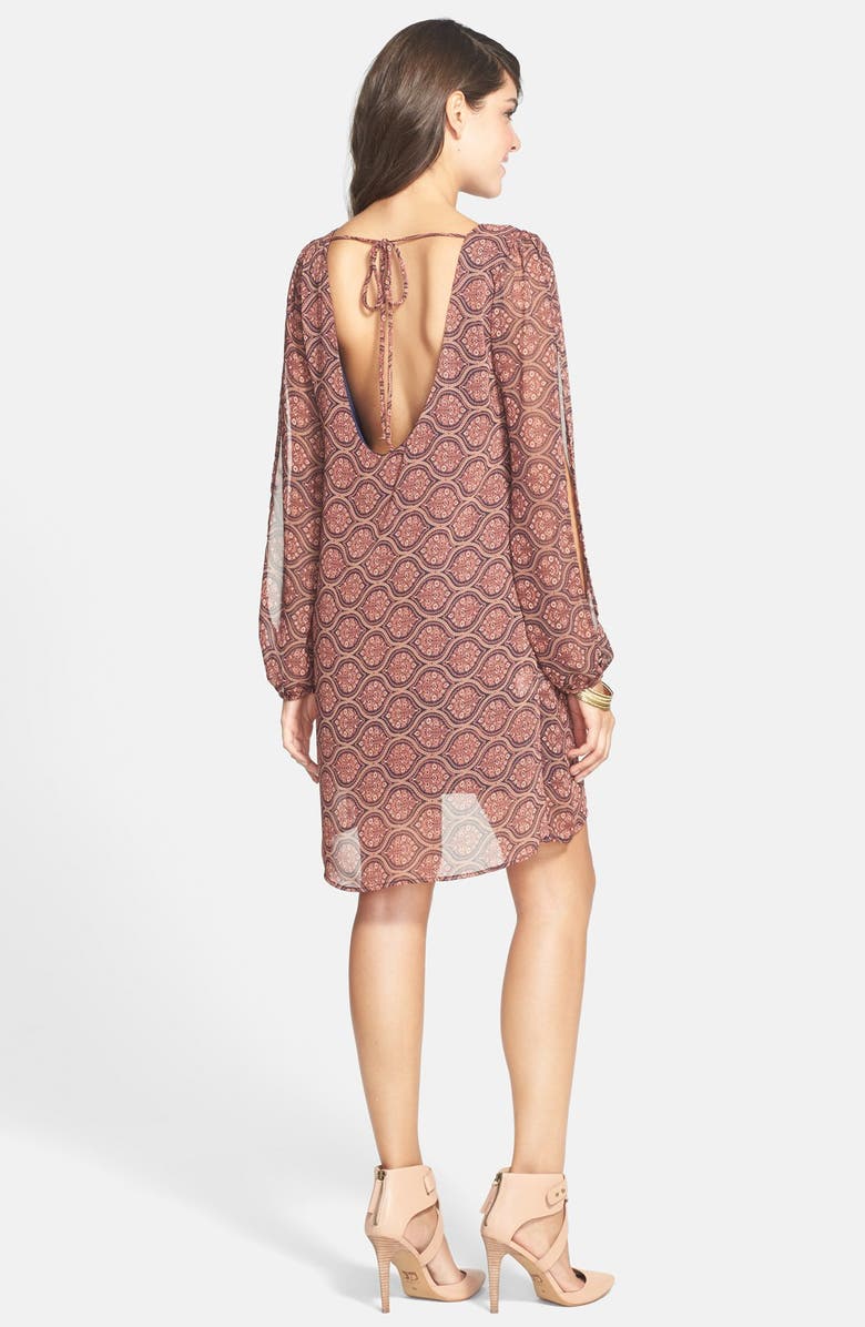 Paper Crane Split Sleeve Shift Dress, Alternate, color,