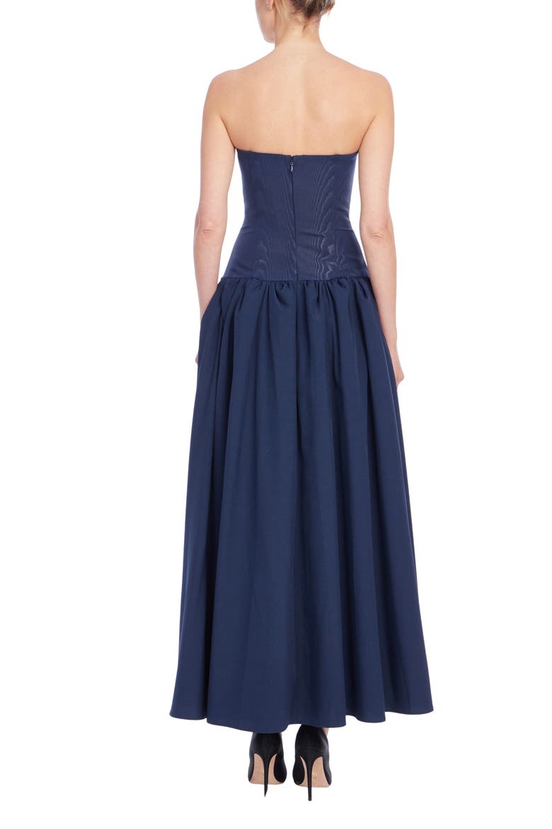Strapless Drop Waist Dress, Alternate, color, NAVY