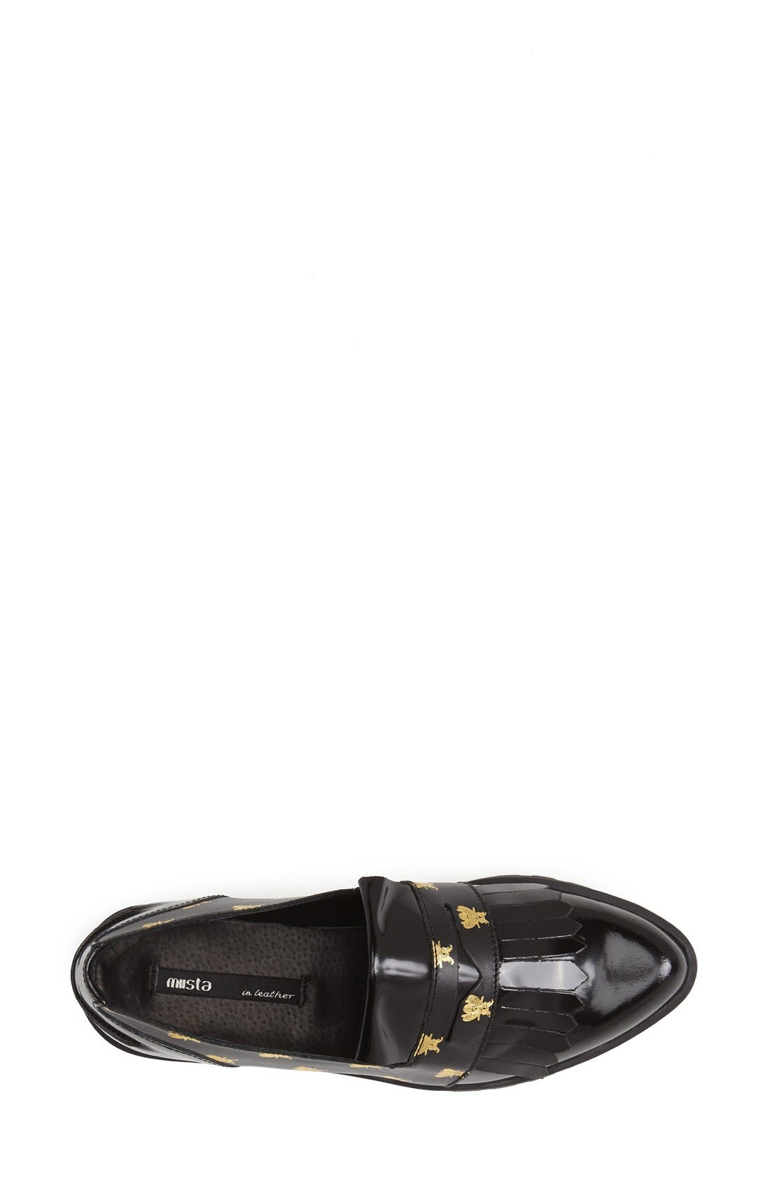 'Randi' Loafer, Alternate, color, BLACK/ GOLD BEES