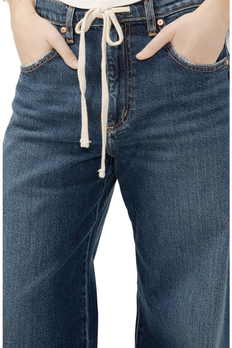 Be Easy Drawstring High Waist Wide Leg Jeans, Alternate, color, DOTTY