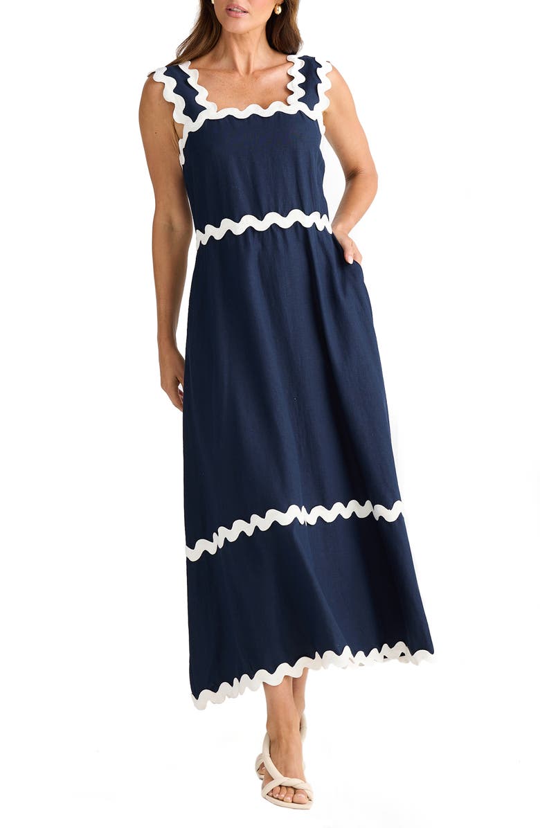 Brave+True Marlo Rickrack Sundress, Main, color,