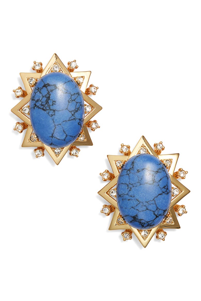 Starlet Stud Earrings, Main, color, INDIGO