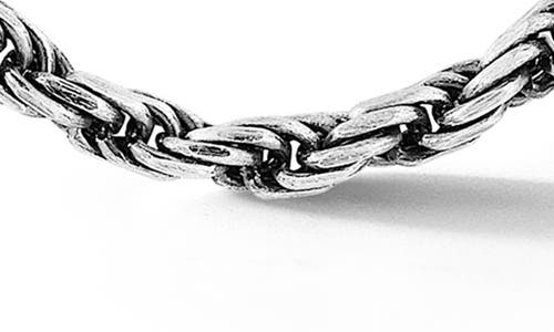 Yield Of Men Oxidized 5mm Rope Chain Necklace In Silver