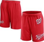 FANATICS Men's Fanatics Branded  Red Washington Nationals Clincher Mesh Shorts