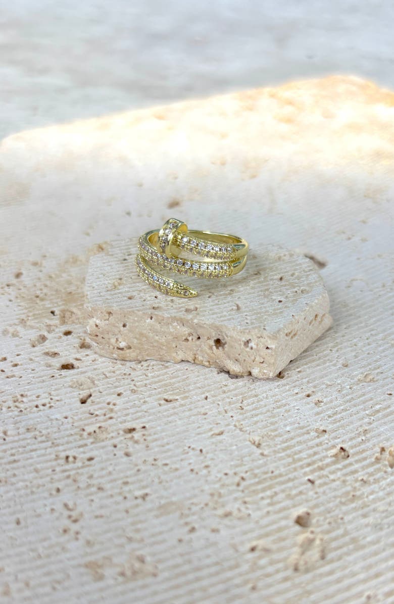 Adornia Cubic Zirconia Double Wrap Ring, Alternate, color, 