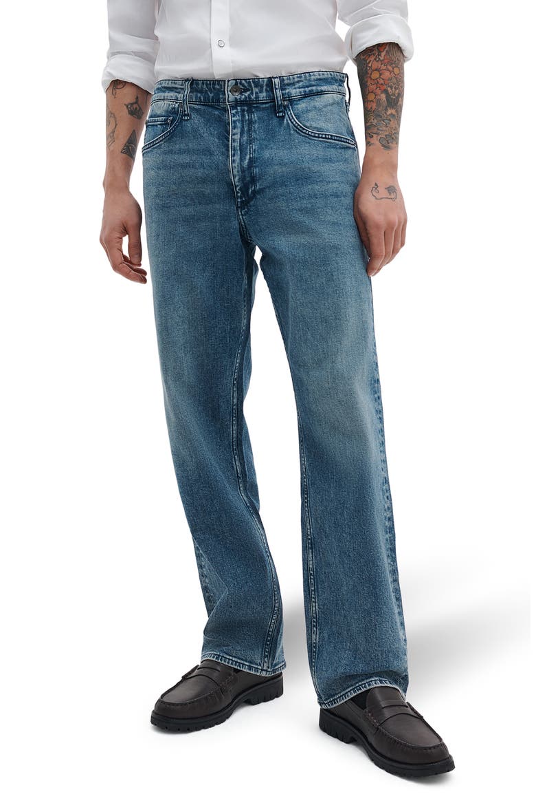 Fit 4 Authentic Stretch Straight Leg Jeans, Main, color, DAMIAN