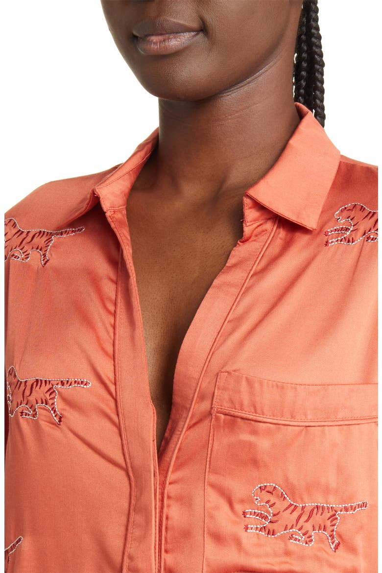 Embroidered Lounge Set, Alternate, color, CORAL