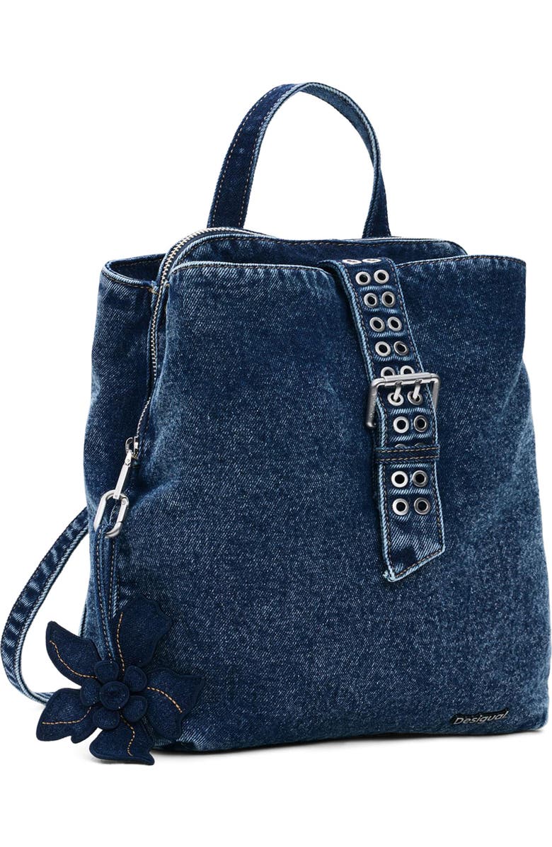 Desigual Mini Denim Backpack, Alternate, color, Dark Blue