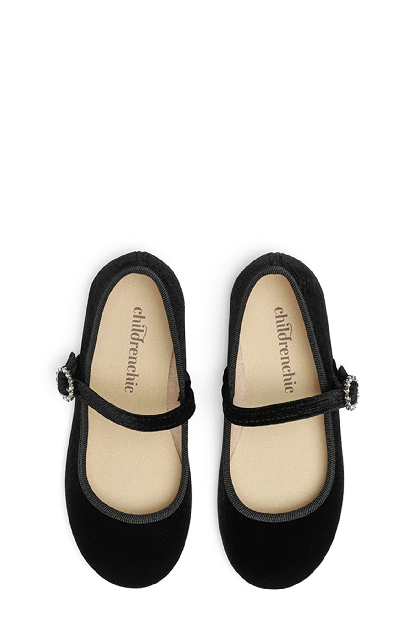 CHILDRENCHIC Kids' Holly Velvet Mary Jane, Alternate, color, Black
