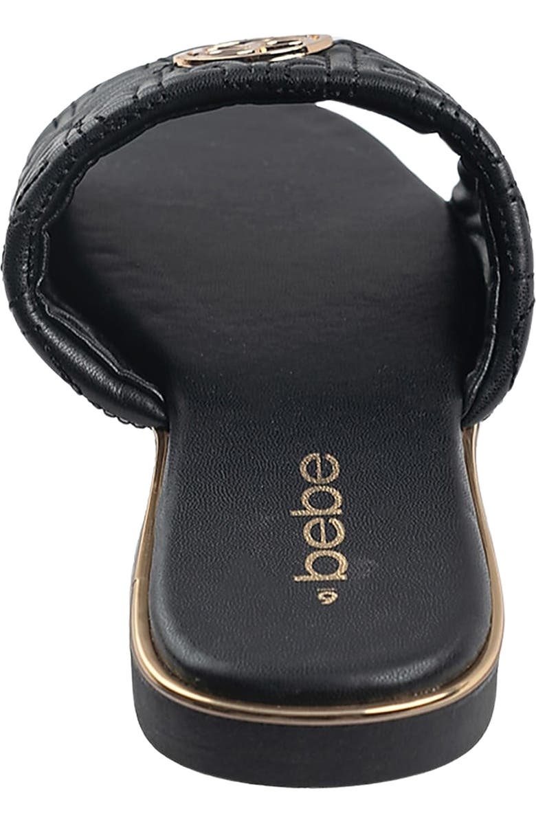 bebe Quilted Slide Sandal, Alternate, color,