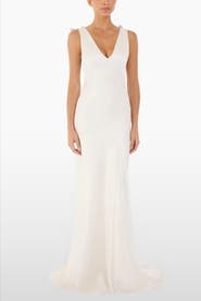 Jenny Packham Collette Beaded Bow-Detail Maxi Dress